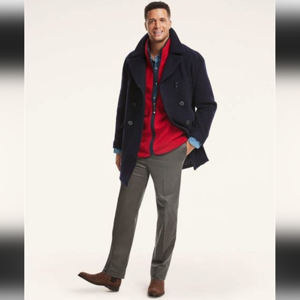 Vtg Brooks Bros. Navy Peacoat Men's Size Medium